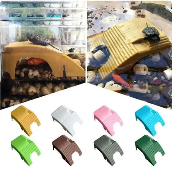 Turtle Basking Bord Turtle Klatreplatform BLÅ Blue
