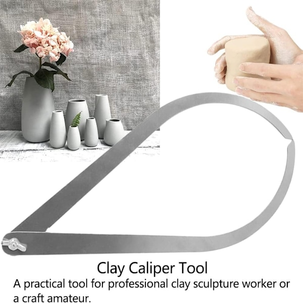 Clay Caliper Verktøy Bøyd Ben Måling Keramikk Verktøy 10 inch