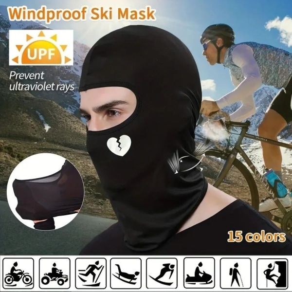 Full Face Cap Cykling Balaclava SVART black