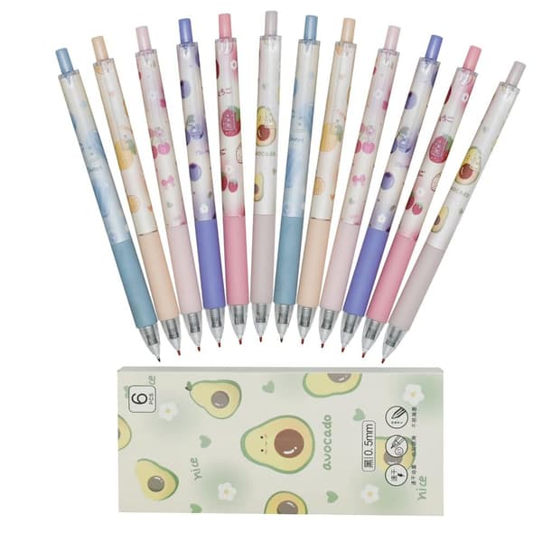 6/12 ST Gelépennor med bläckspets 12pcs