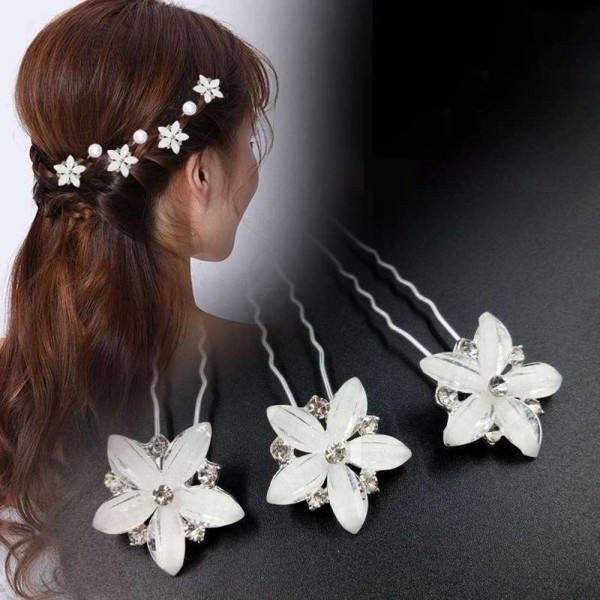 5 kpl Pearl Flower -hiusneula, morsiamen hiusneula 22 22 22