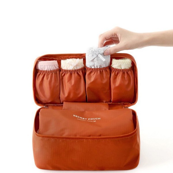 Underkläder Förvaringsväska Kläder Byxor BH Organizer ORANGE Orange