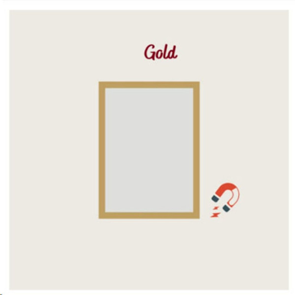 Magnetisk ramme Fotoramme GULL A4 gold A4