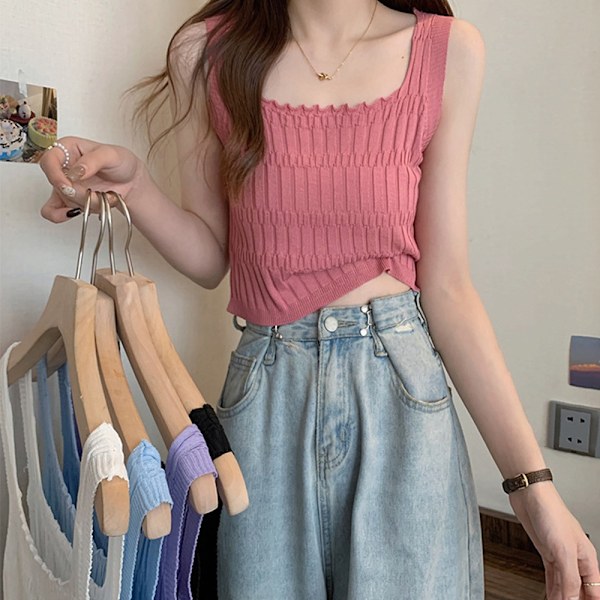 Stickade Linnen Hottie Sling ROSA Pink
