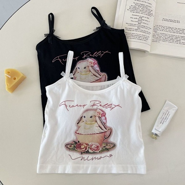 Ermeløs Topp Tank Top HVIT White