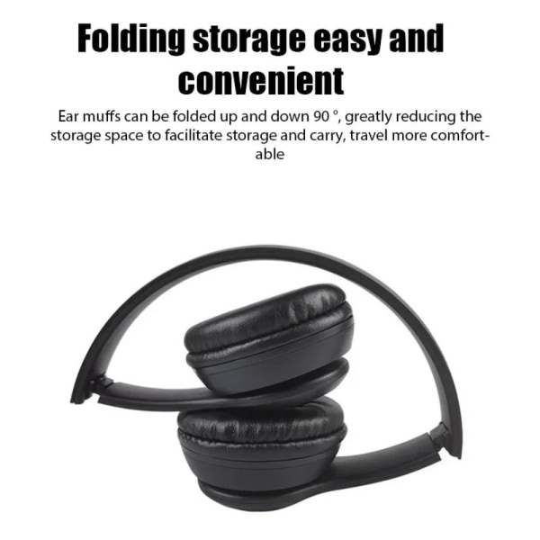 Bluetooth Hovedtelefon Foldbare Headsets SORT black