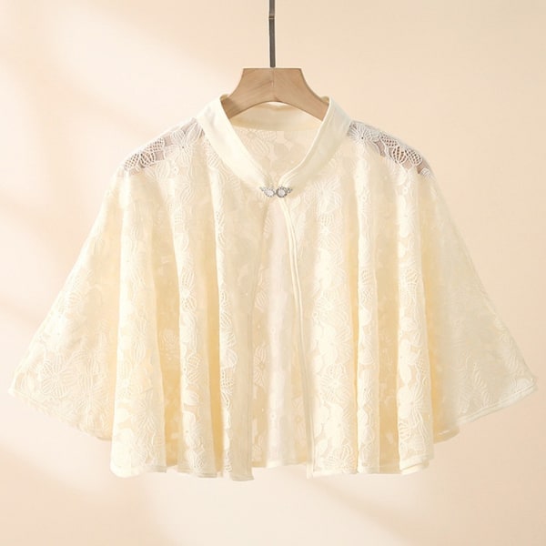 Rose Jacquard Polyester Sjal Solbeskyttelse Skjerf APRIKOS Apricot