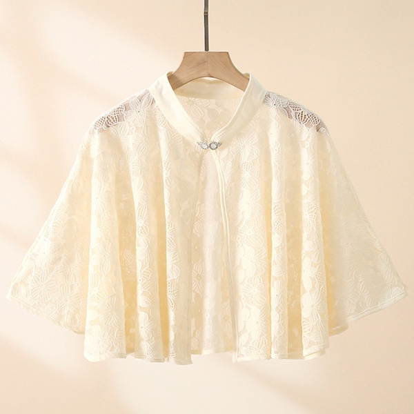 Rose Jacquard Polyesterihuivit Aurinkosuojahuivi APRICOT Apricot