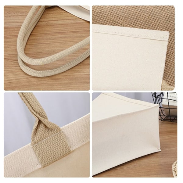 Lerretsveske Blank Tote Sekk 22X16X13CM 22X16X13CM 22x16x13cm