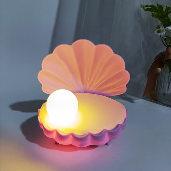 Perleskall Nattlampe Bordlampe BLÅ Blue
