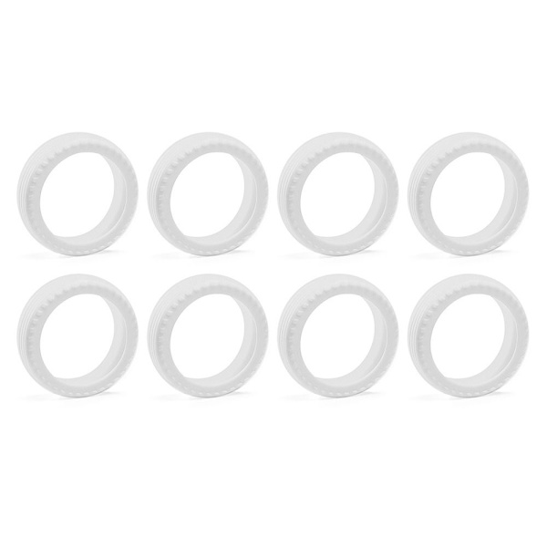 8 kpl / set Matkalaukkujen pyörän kengät Matkalaukun pyörien suoja White 8Pcs-8Pcs