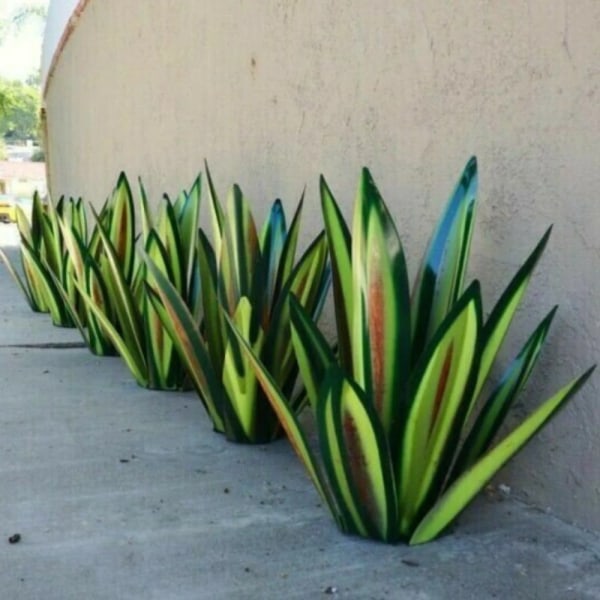 Tequila Rustik Skulptur Metal Agave Plant SØLV silver