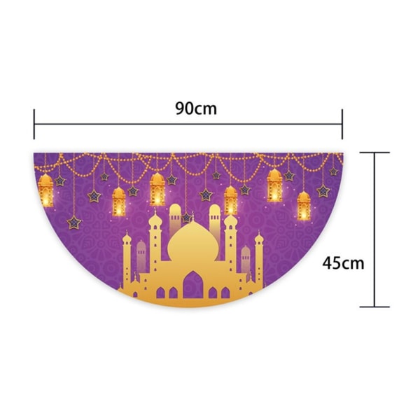 EID Mubarak Fläktformad Hängande Flagga Ramadan Dekoration