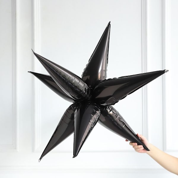 12 stk Explosion Star Ballon Starburst Balloner SORT black