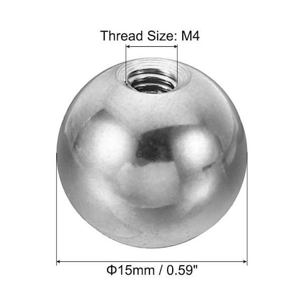 4st M4/M6 Kulmuttrar Knopp Blindhål Cover CAP M4x15mm
