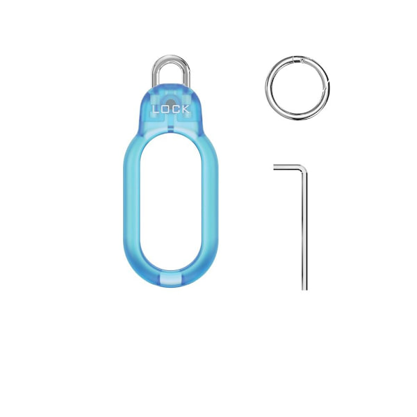 Sikkerhetslås Beskyttelsesveske Tracker Sikker holder Transparent&Blue