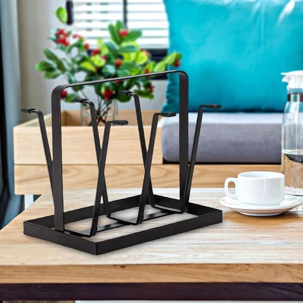 1 stk. glaskop tørrestativ krusholder SORT SORT black