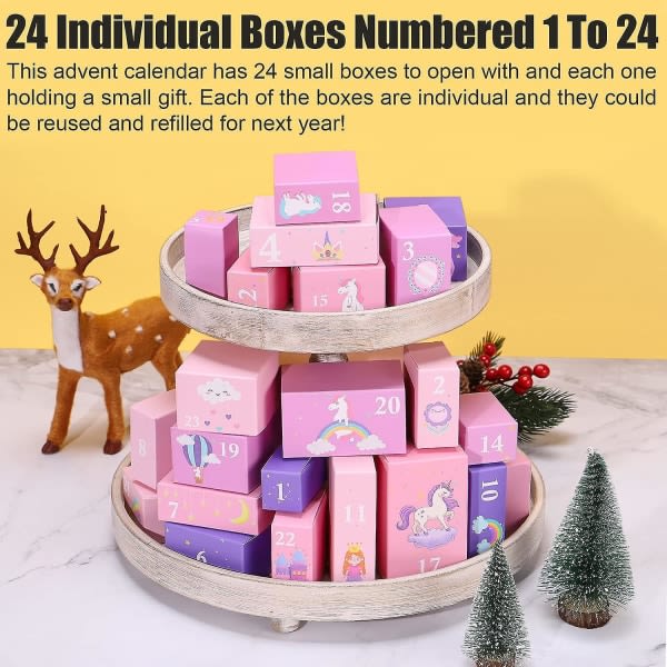 Adventskalender jenter - Unicorn gaver til jenter Julekalender 24 dagers  overraskelser gaver til datter 3e8f | Fyndiq
