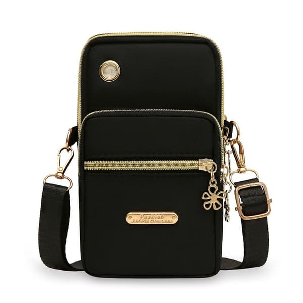 Mobiltelefonveske Skulderveske SVART ENSFARGET ENSFARGET black solid color-solid color
