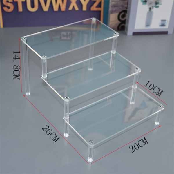 Akryl Display Stativ Figur Hylla 20X10CMTVÅLAGER TVÅLAGER 20X10CMTwo-layer
