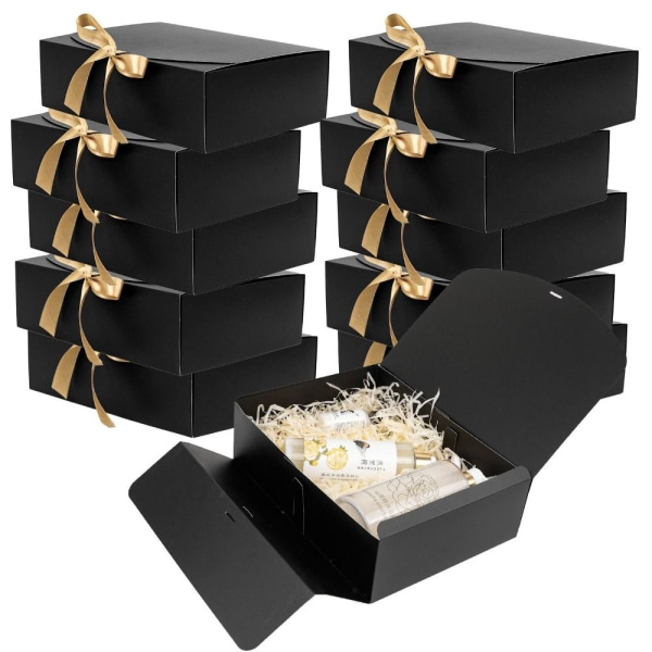 10 kpl Ramadan-lahjarasia Bow Party -lahjarasia VALKOINEN 20cm*20cm*8cm white 20cm*20cm*8cm