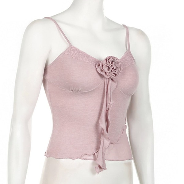 Damcrop Tops Braletteväst ROSA L Pink L