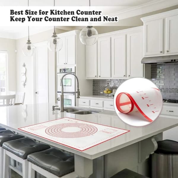 Silikone Bageunderlag Kagerulle SORT BAGEUNDERLAG BAGEUNDERLAG Black Baking Mat-Baking Mat