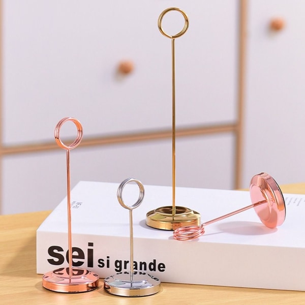 Bordnummer Holder Bemærk Klemme GULD 15CM gold 15cm