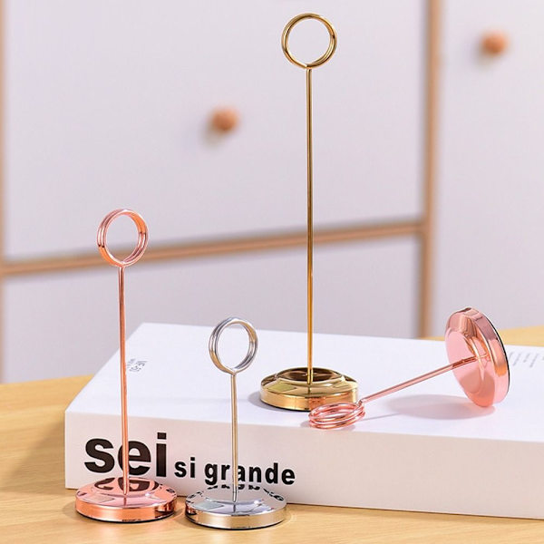 Pöytänumeron pidike Huomautus Clamp GOLD 10cm gold 10cm