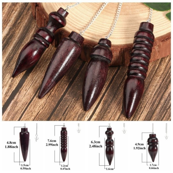Luonnollinen puinen heiluri Reiki heiluririipus B-7 CHAKRA KETJU B-7 Chakra Chain