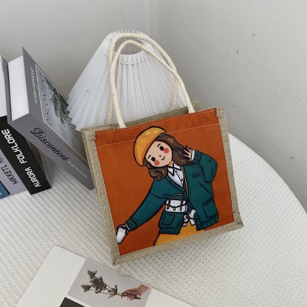 Flax Tote Bag Wrinkle Handbag 2 2 2