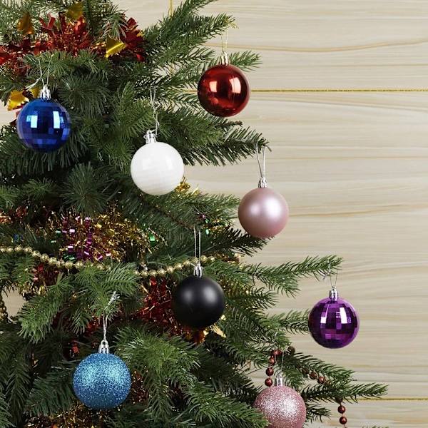 24stk Julekuler Ornamenter Xmas Juletre Ball LILLA Purple