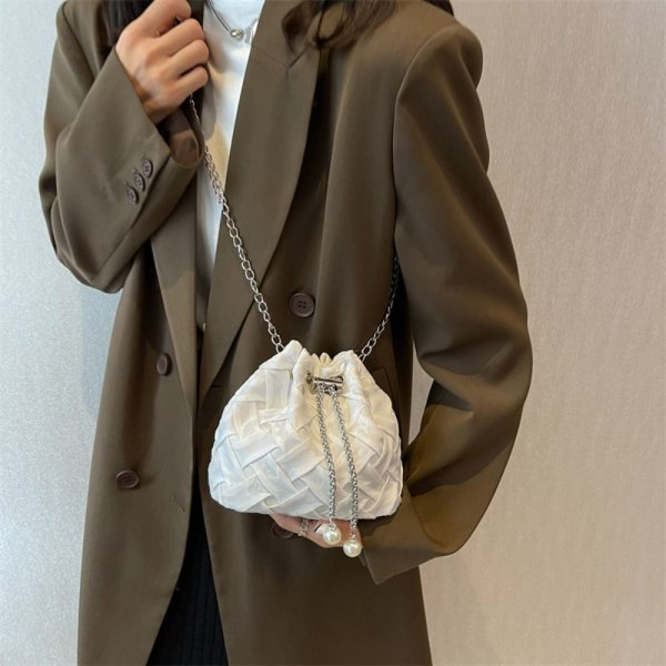 Crossbody Bag Bucket Bag HVIT white