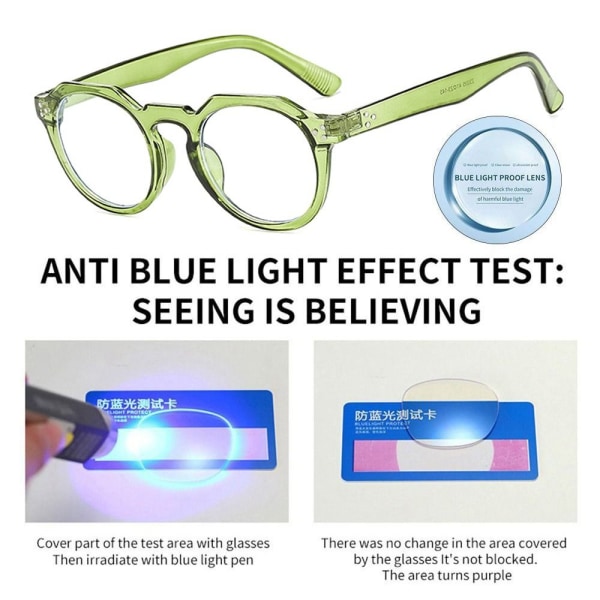 Anti-Blue Light Briller Firkantede Briller SVART Black