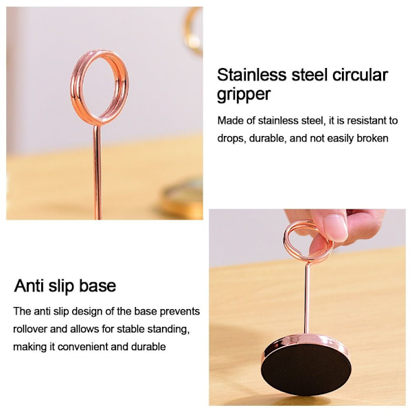 Pöytänumeron pidike Huomautus Clamp ROSE GOLD 20cm rose gold 20cm