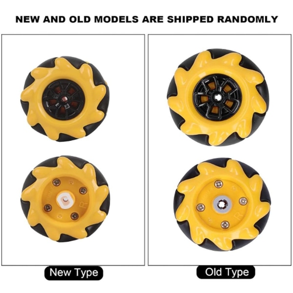 1 stk Mecanum hjul 48 mm omni-direktionelt hjul 1 PAR-VENSTRE&HØJRE 1 Pair-Left&Right