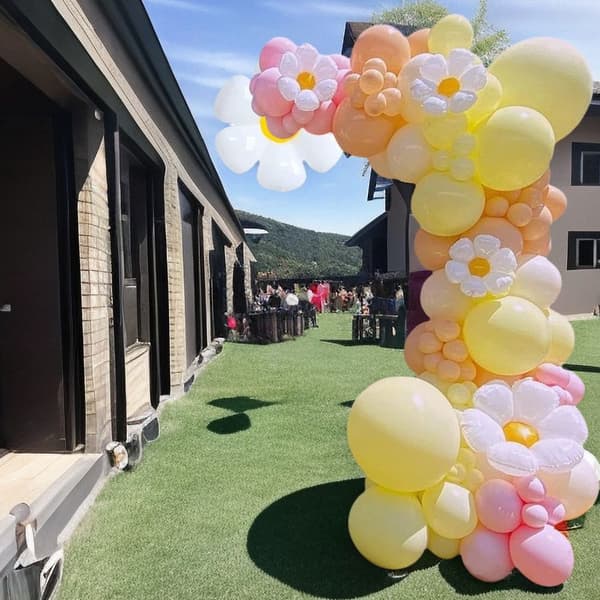 Daisy Ballon Guirlande Bue Sæt