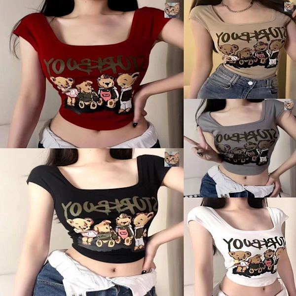 Crop Cami Topit PUNAINEN Red