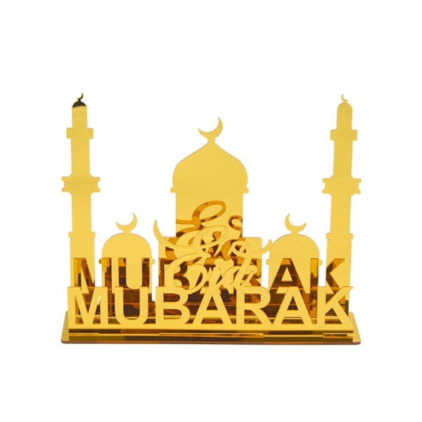 EID Mubarak bordsmykker Ramadan Kareem dekorasjon 4 4 4