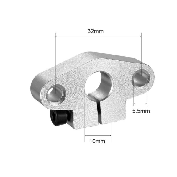 4st linjär rörelseskena klämstång Rail Guide Support 10MM 10mm