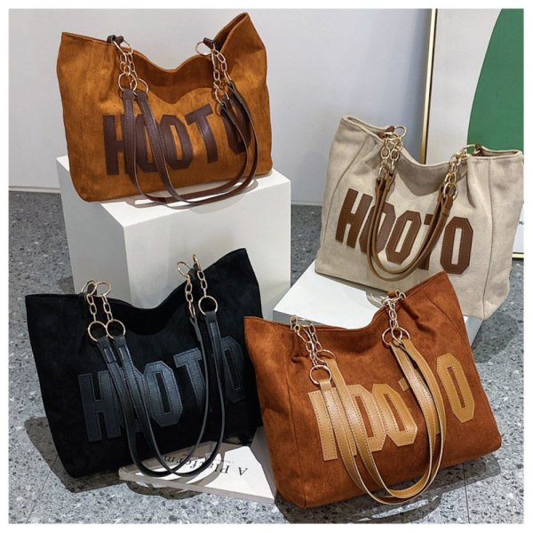 Skulderveske Tote Big Bag KAFFE coffee
