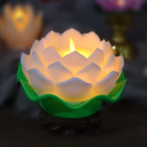 Lotusblomst Nattlys LED ROSA Pink