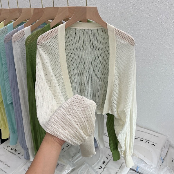 Neulottu neuletakki Ice Silk Shawl GREEN Green