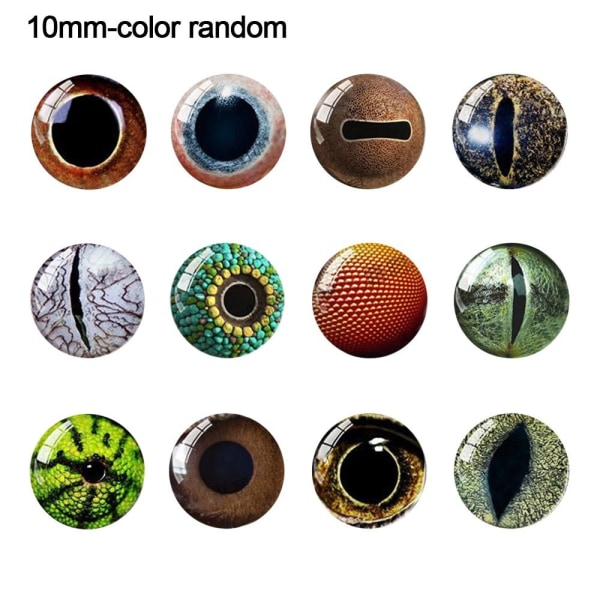 20kpl/10paria Silmät Askartelu Silmät Nukke kristallisilmät 10MM-VÄRI 10mm-color random