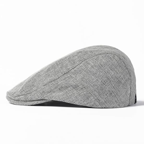 Beret Flat Cap for menn, GRÅ Grey