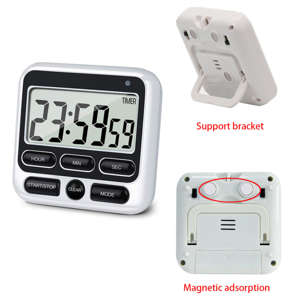 LCD digital timer Digital kökstimer BLÅ Blue