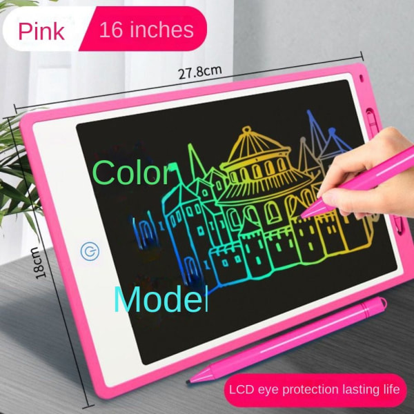 Fargetegning Skriveblokk LCD-tegnebrett ROSA pink