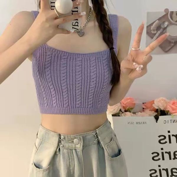Strappy Tank Tops Hottie Sling LILLA PURPLE