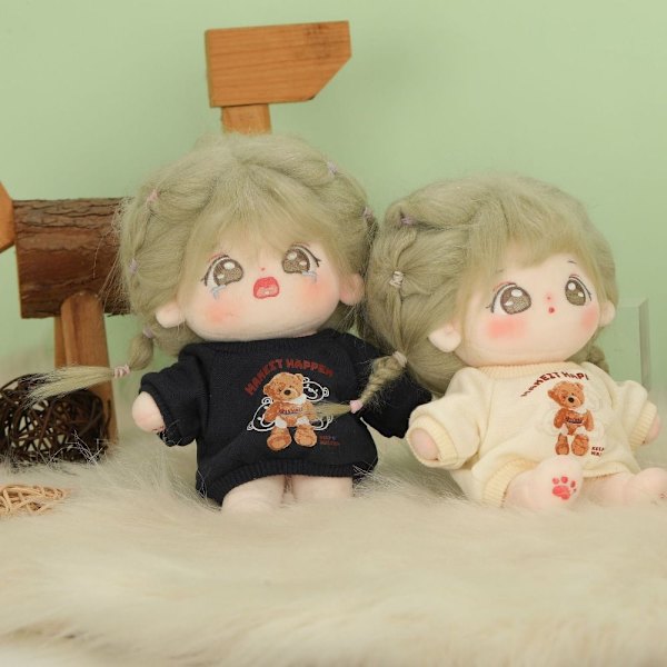 Dukke Hættetrøjer Sweatshirt Outfits BEIGE 10CM Beige 10cm