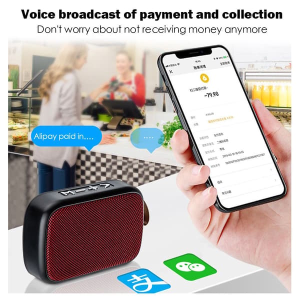 Bluetooth Högtalare Trådlös Ljud RÖD Red